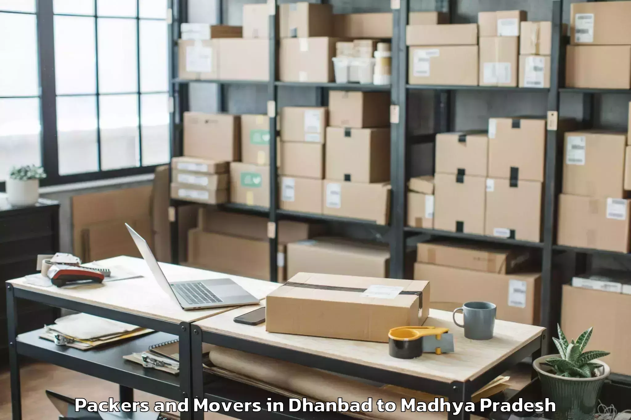 Professional Dhanbad to Iit Indore Packers And Movers